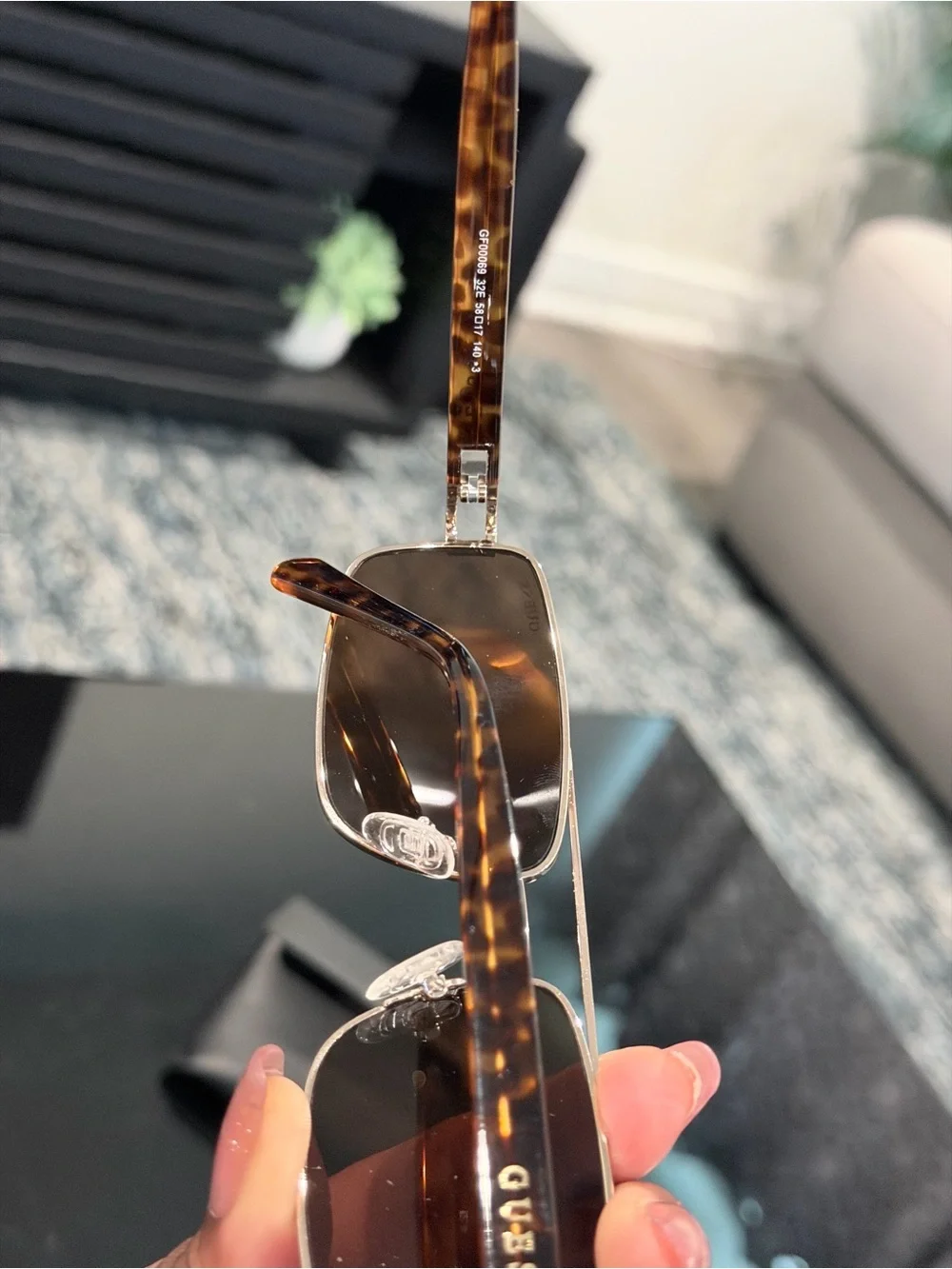 Guess Men’s Double Bridge Metal Navigator Eyeglasses with Case (unisex)